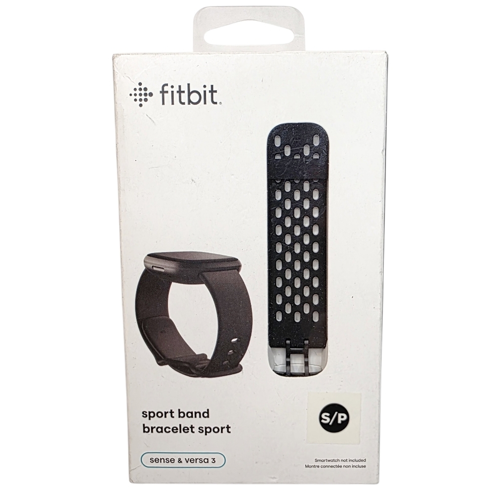 Fitbit Sense / Versa 3 Fitness Tracker Replacement Black Watch Band Size Small